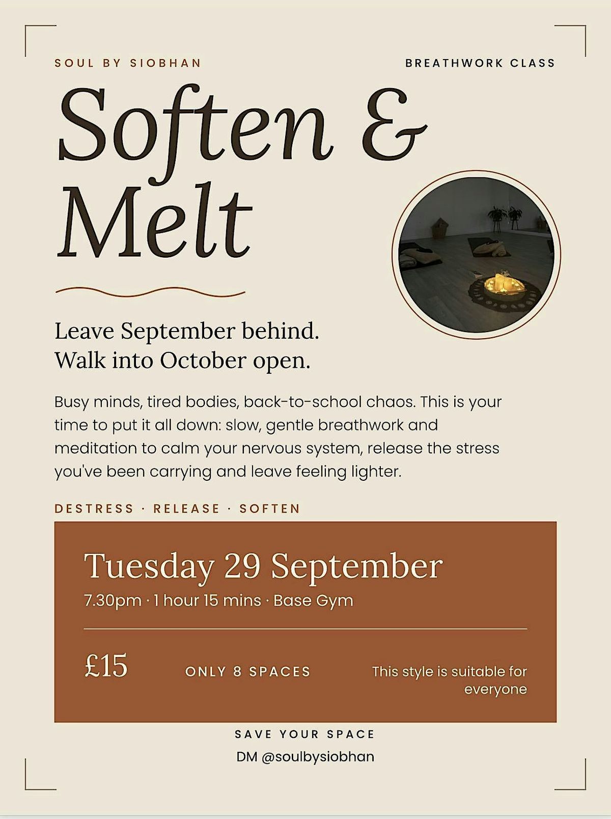 Pear Class Sign Soften & Melt Breathwork Class, BASE gym, Lisburn, 29 September 2026 ...