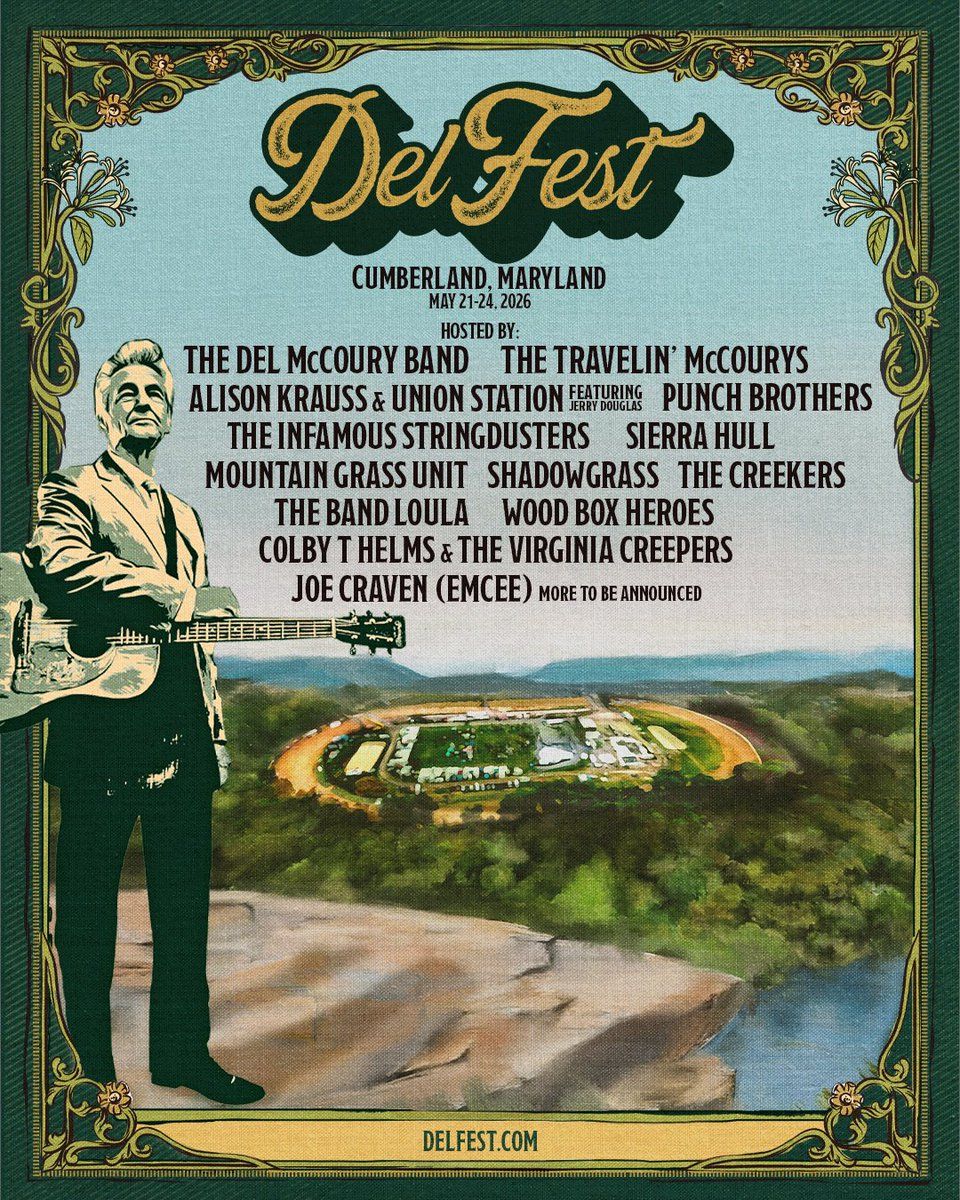 Delfest: The Del McCoury Band  The Travelin' McCourys  Punch Brothers & The Infamous Stringdusters - 4 Day Pass, 20 May