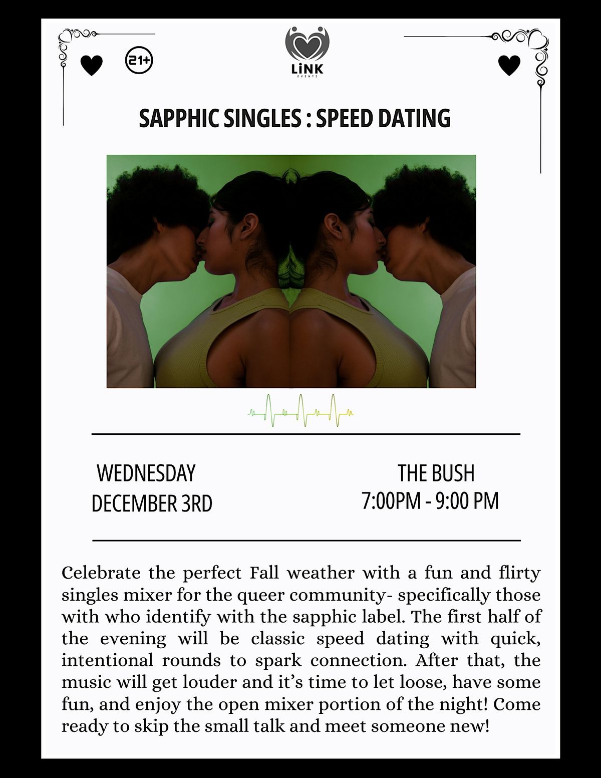 Sapphic Singles : Speed Dating Event, 3 December | Event in Brooklyn | AllEvents