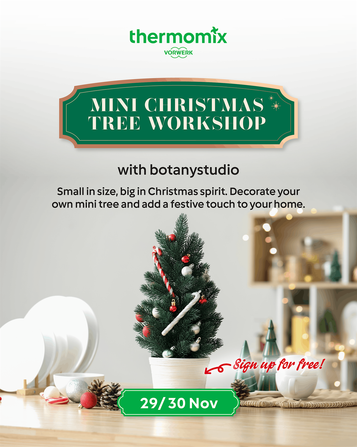 Thermomix Mini Christmas Tree Making Workshop | Event in Singapore | AllEvents