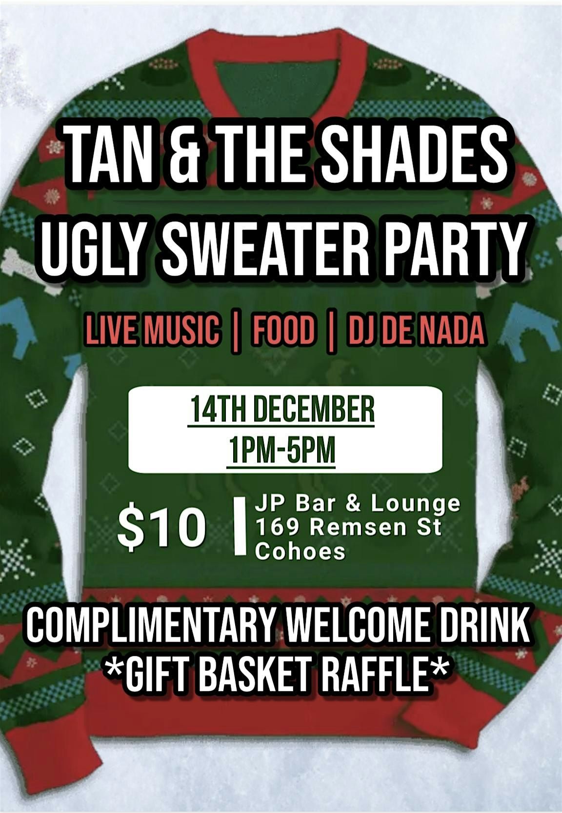 Tan & The Shades Ugly Sweater Party, 14 December | Event in Cohoes | AllEvents