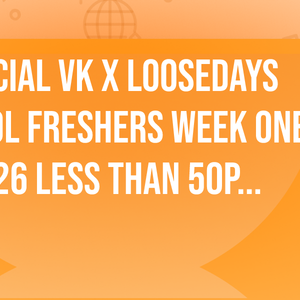 THE OFFICIAL VK X LOOSEDAYS LIVERPOOL FRESHERS WEEK ONE BAND 2026 🤩💕 LESS THAN 50P PER EVENT 🪩⚡️ 7+ DAYS - 12+ EVENTS // INCLUDES TROPILOCO, UNIT.90, SUPERCLUBS, WAREHOUSES, BAR CRAWLS + WAYYY MORE!!