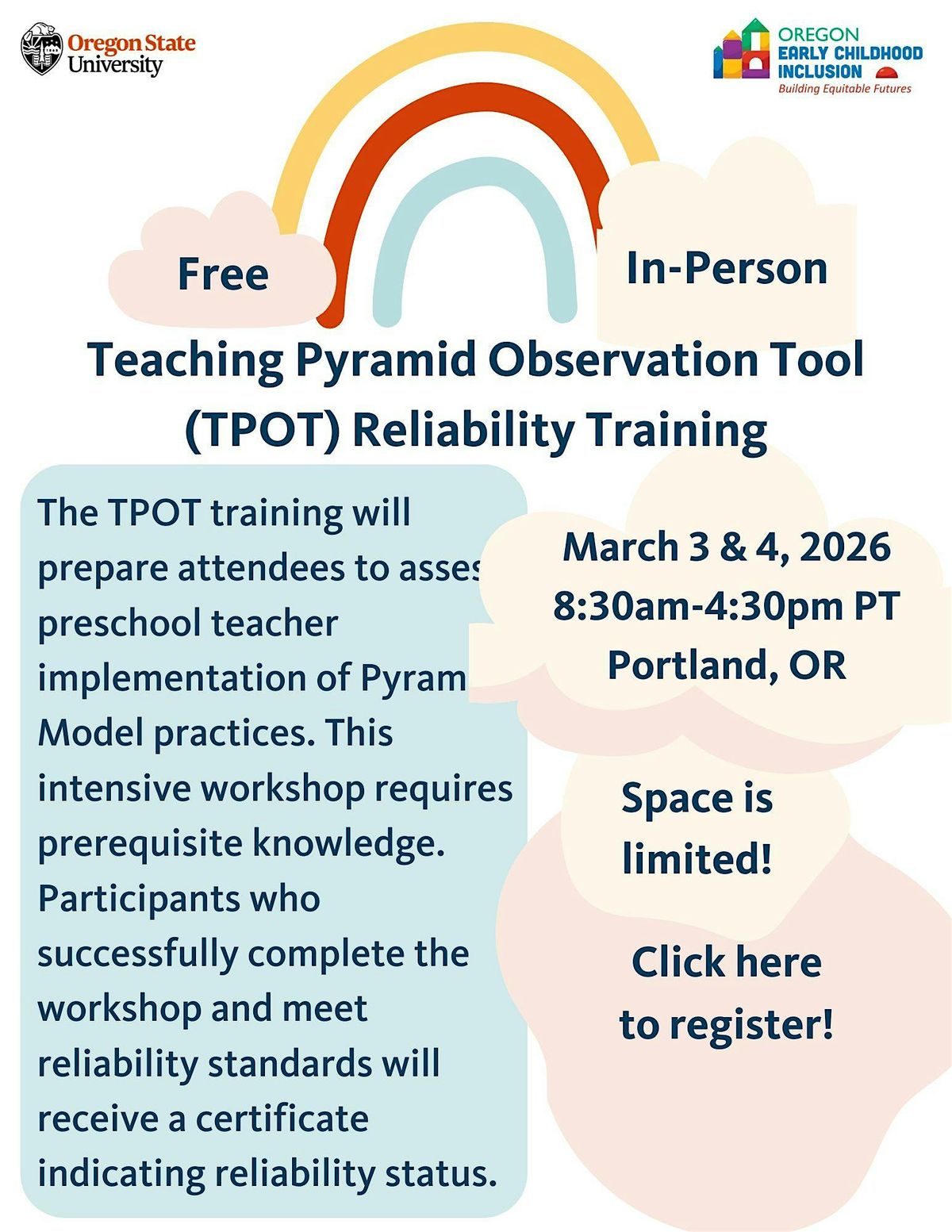 Teaching Pyramid Observation Tool (TPOT) Reliability Training, 3 March ...