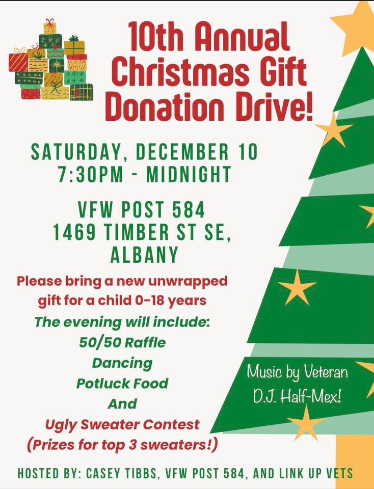 10th Annual Christmas Donation Drive And Ugly Sweater Party VFW Post 