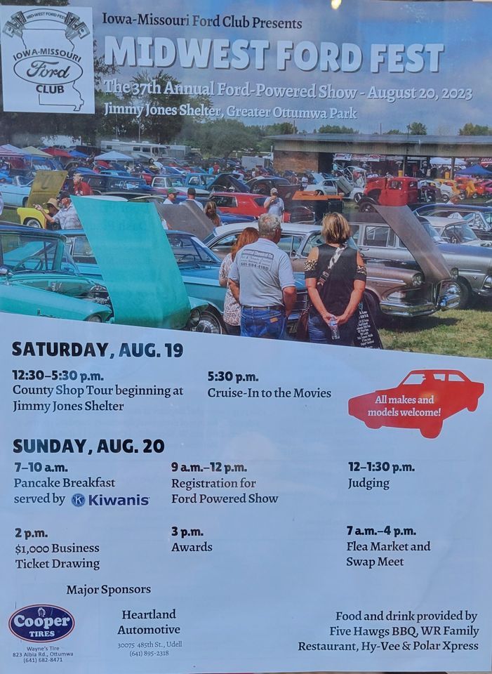 Midwest Ford Fest, Joe Lord Memorial Dr, Ottumwa, IA 52501 , 19 August