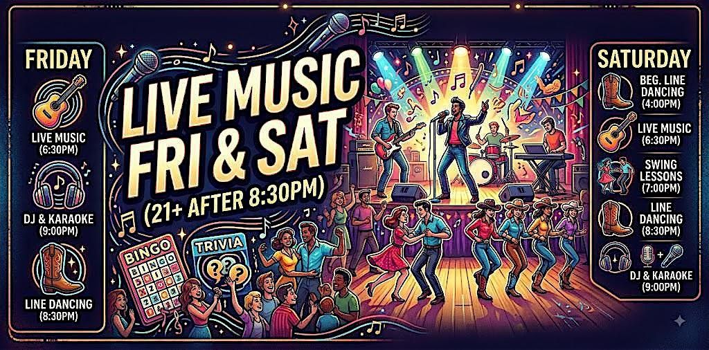 Live Country Music and Line Dancing