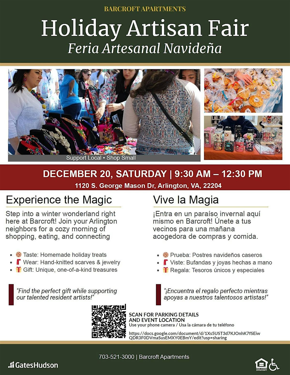 Artisan Fair — Barcroft Apartments, 20 December | Event in Arlington | AllEvents