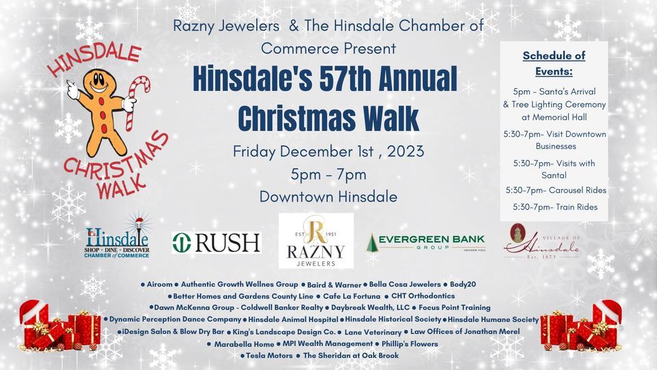 Hinsdale Christmas Walk, Downtown, Hinsdale, December 1 2025 AllEvents.in