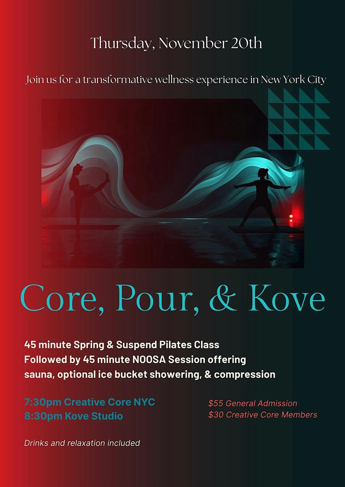 Core, Pour, and Kove, 20 December | Event in Brooklyn | AllEvents