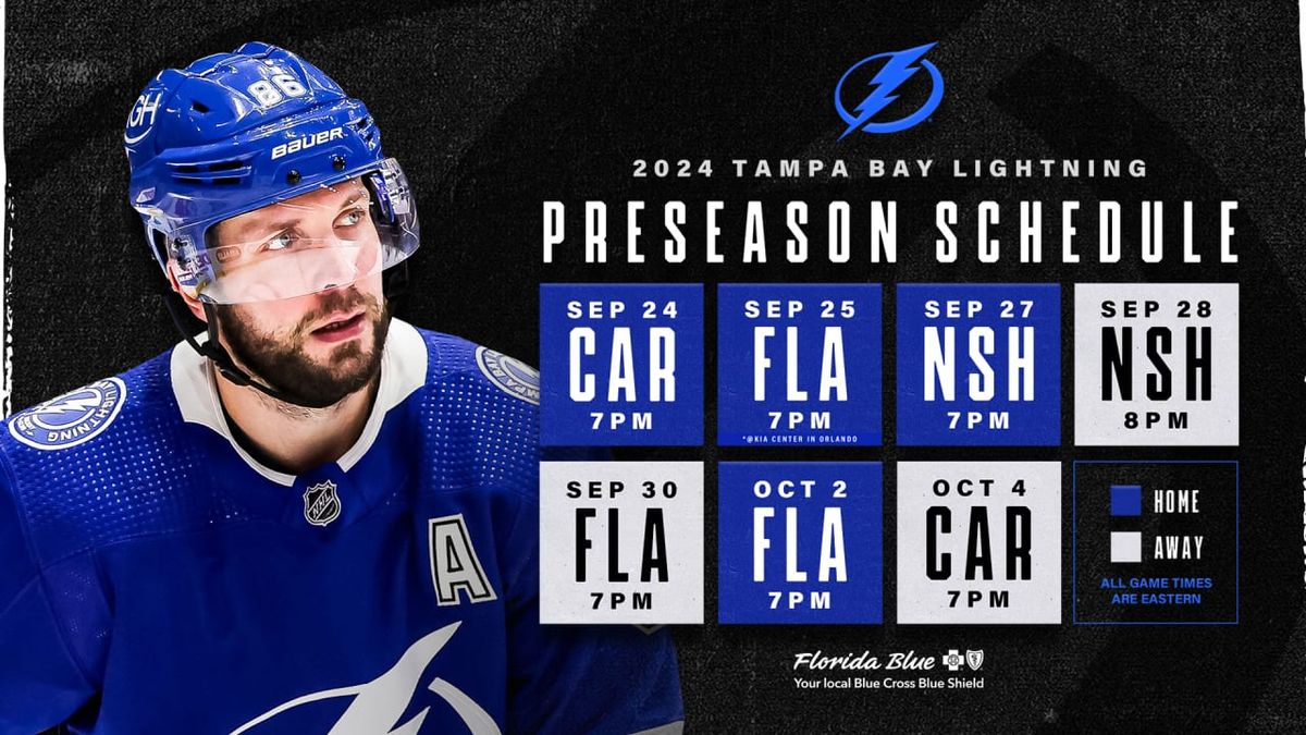 NHL Preseason - Carolina Hurricanes at Tampa Bay Lightning at Amalie Arena, 26 September | Event in Tampa