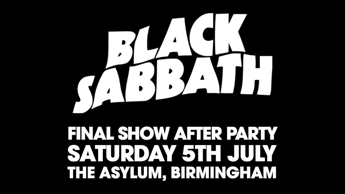Black Sabbath: The Final Show Birmingham After Party, 5 July | Event in Birmingham | AllEvents