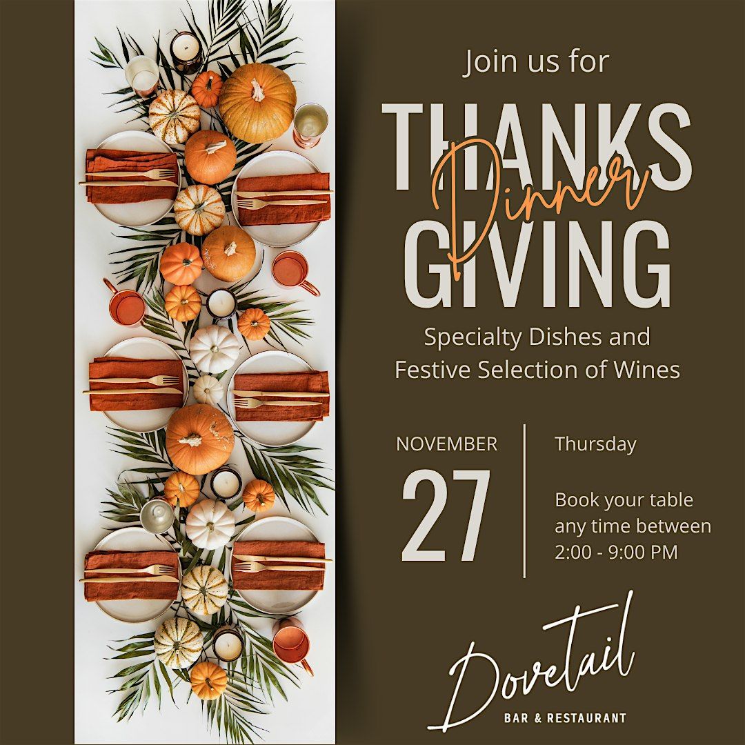 Dovetail Thanksgiving Dinner Experience 2025, 27 November | Event in Washington | AllEvents