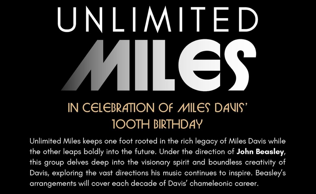 Unlimited Miles: Miles Davis At 100, 12 May | Event in Davis | AllEvents