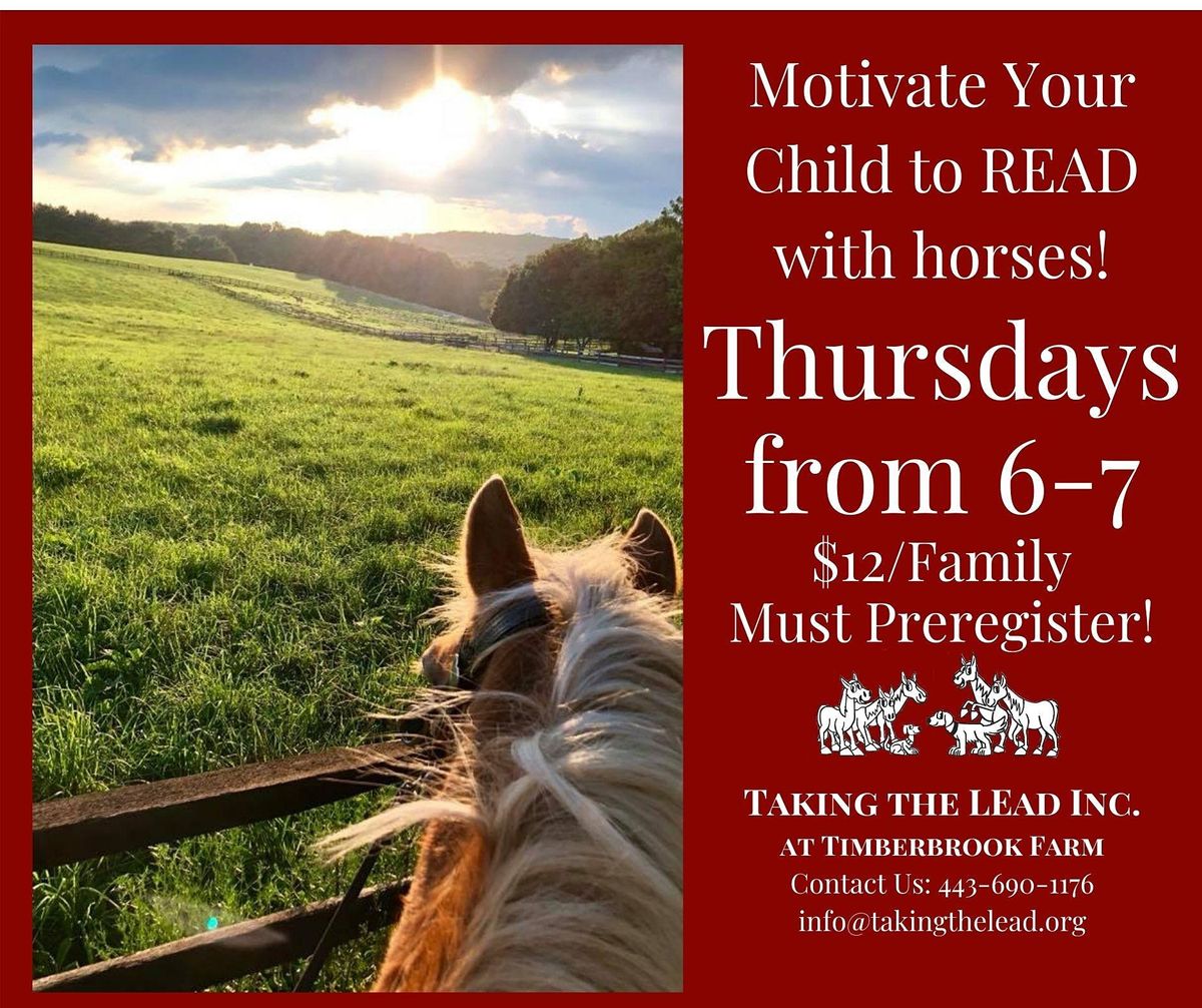 Read To Therapy Horses at Timberbrook Farm, Taking The Lead, Inc