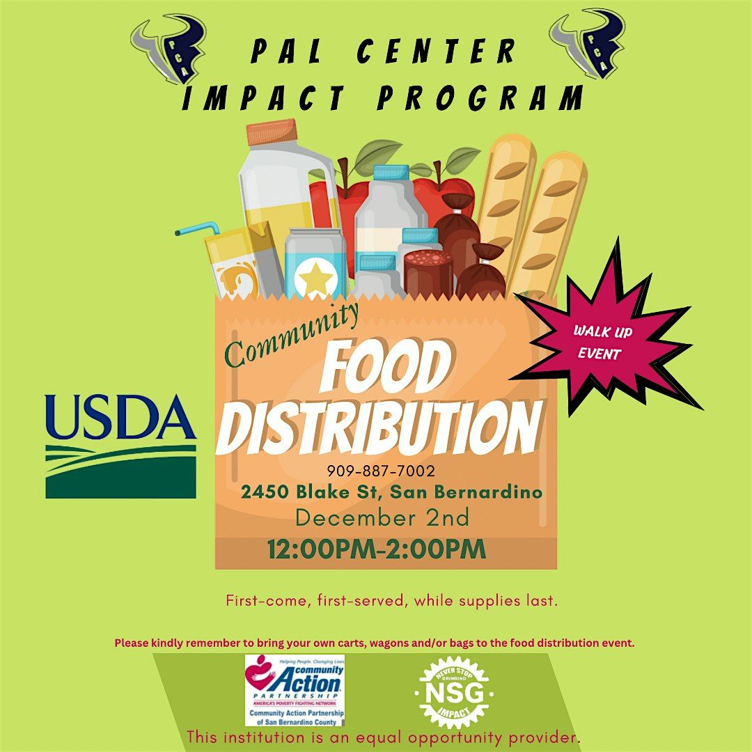 PAL CENTER FOOD IMPACT PROGRAM, 2 December | Event in San Bernardino | AllEvents