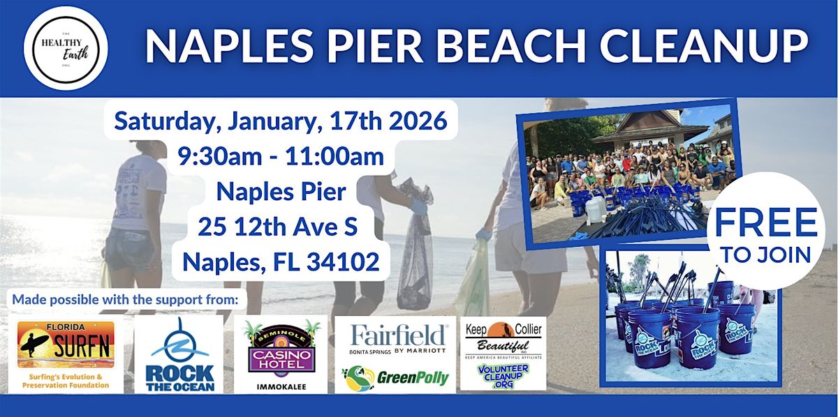 Naples Pier Beach Cleanup, 17 January | Event in Naples | AllEvents