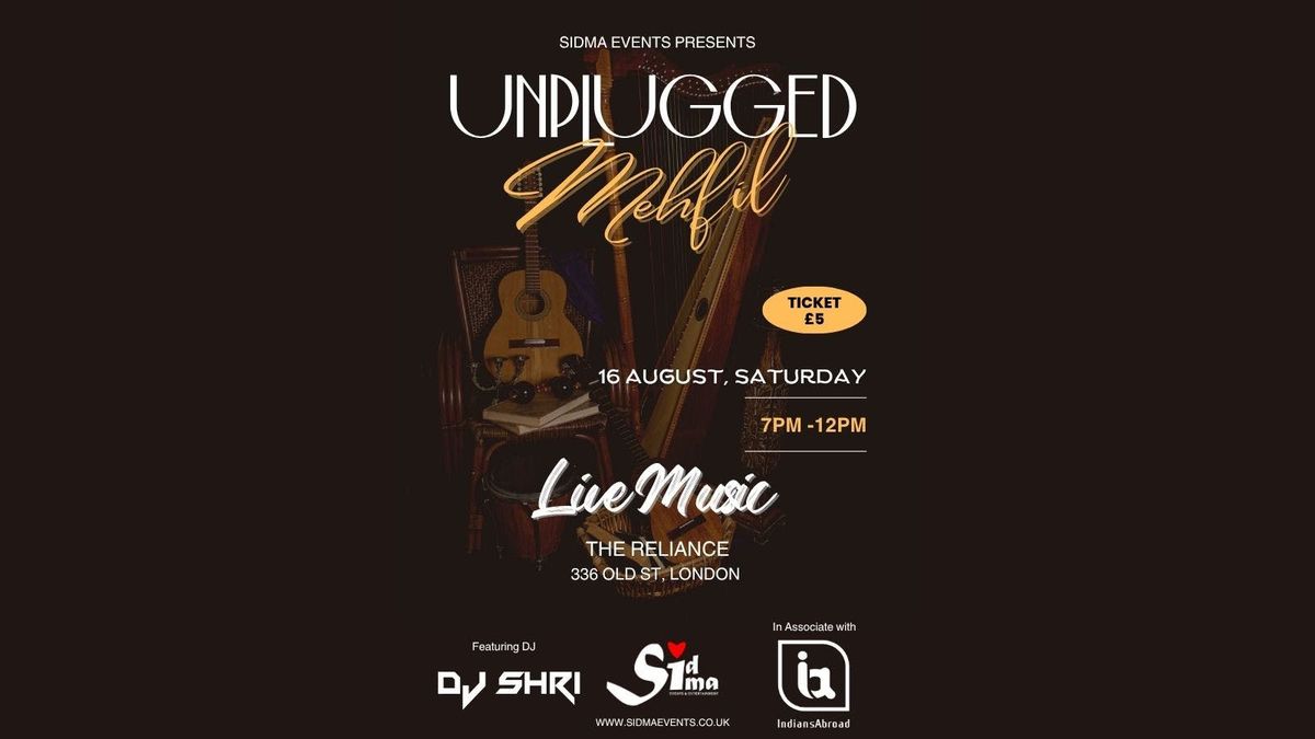 Unplugged Mehfil by SIDMA, 16 August | Event in London | AllEvents