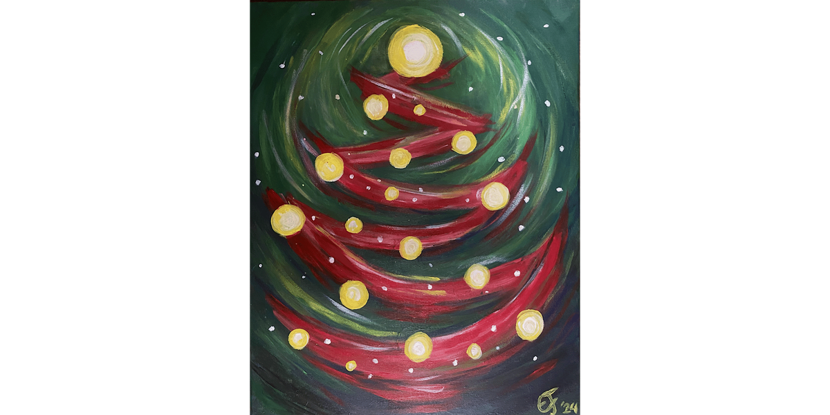 Festive Christmas Swirl Tree - Paint and Sip in Indianapolis | Classpop!™, 14 December | Event in Indianapolis
