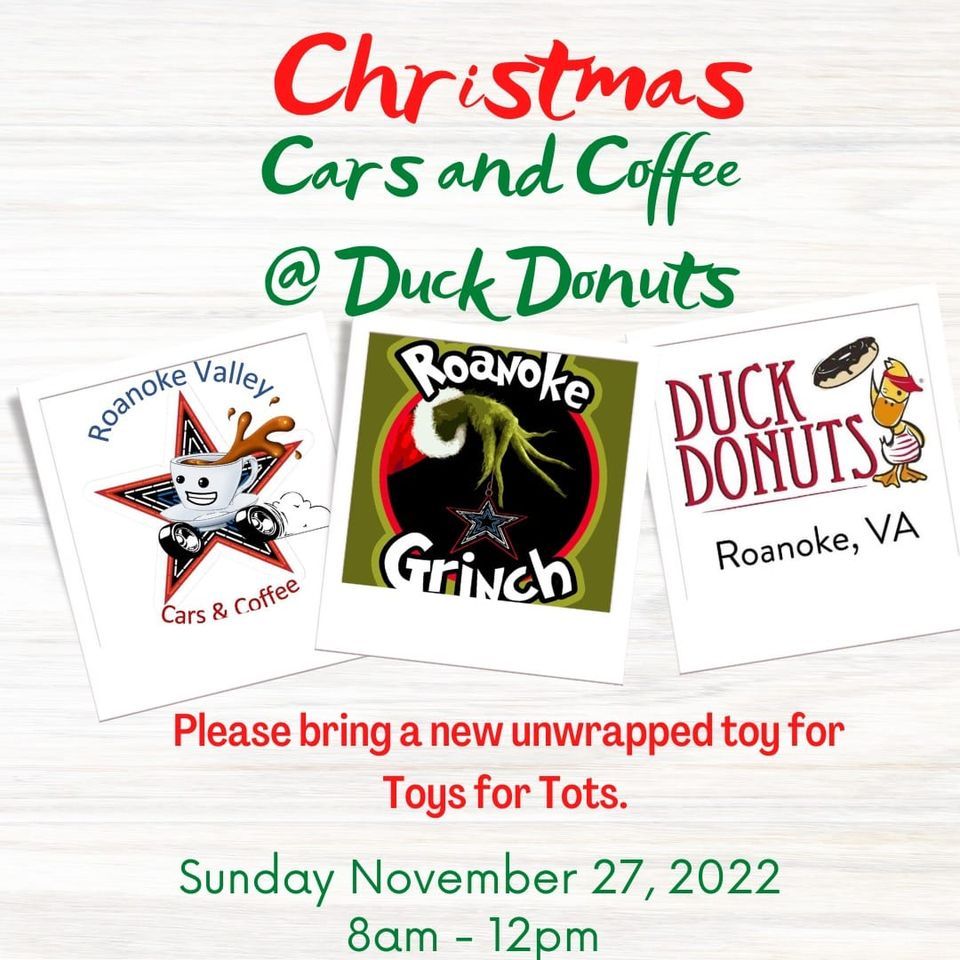 Toys for Tots donation event by Roanoke Valley Cars and Coffee and Duck