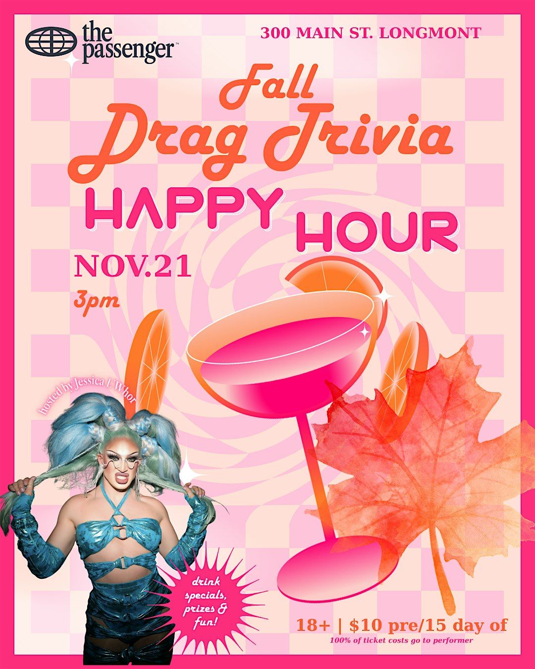 Fall Drag Trivia Happy Hour, 21 November | Event in Longmont | AllEvents