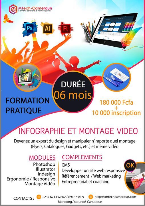 Formation Pratique En Infographie Et Montage Video Mtech Cameroun Libreville February 3 Allevents In