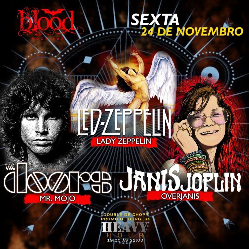 Led Zeppelin, The Doors, Janis Joplin, Blood Rock Bar, Curitiba, 24