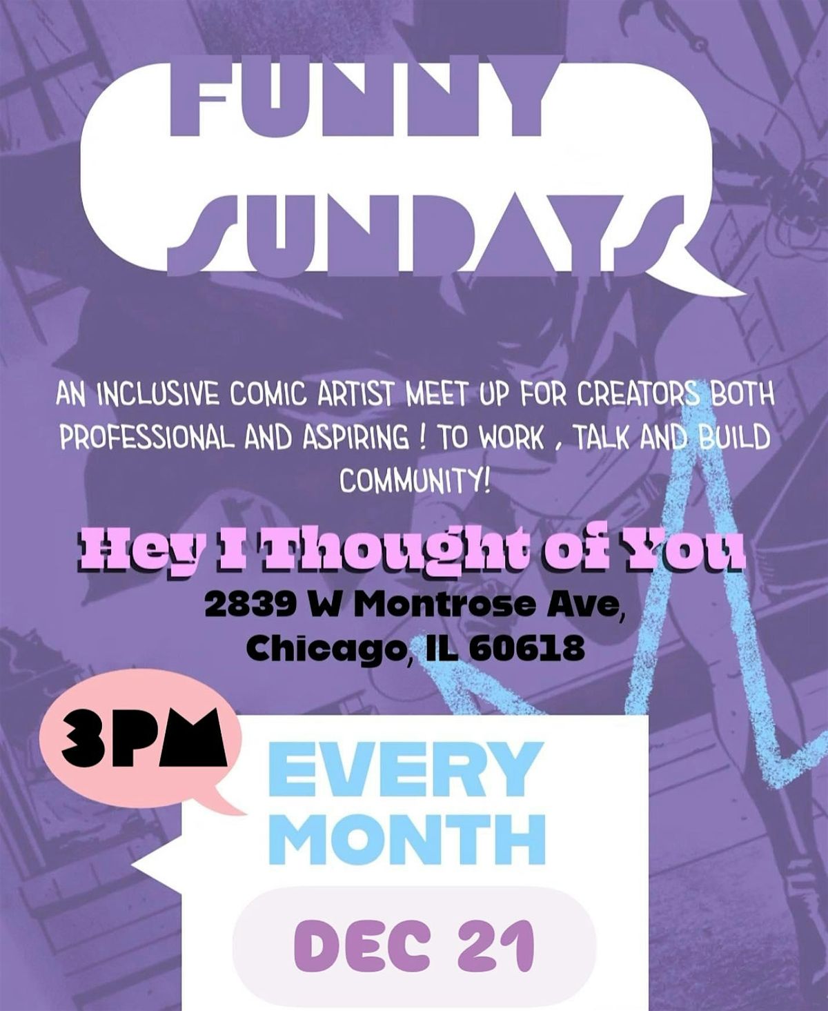 Free - Funny Sundays Comic Meetup with Daimon, 21 December | Event in Chicago | AllEvents