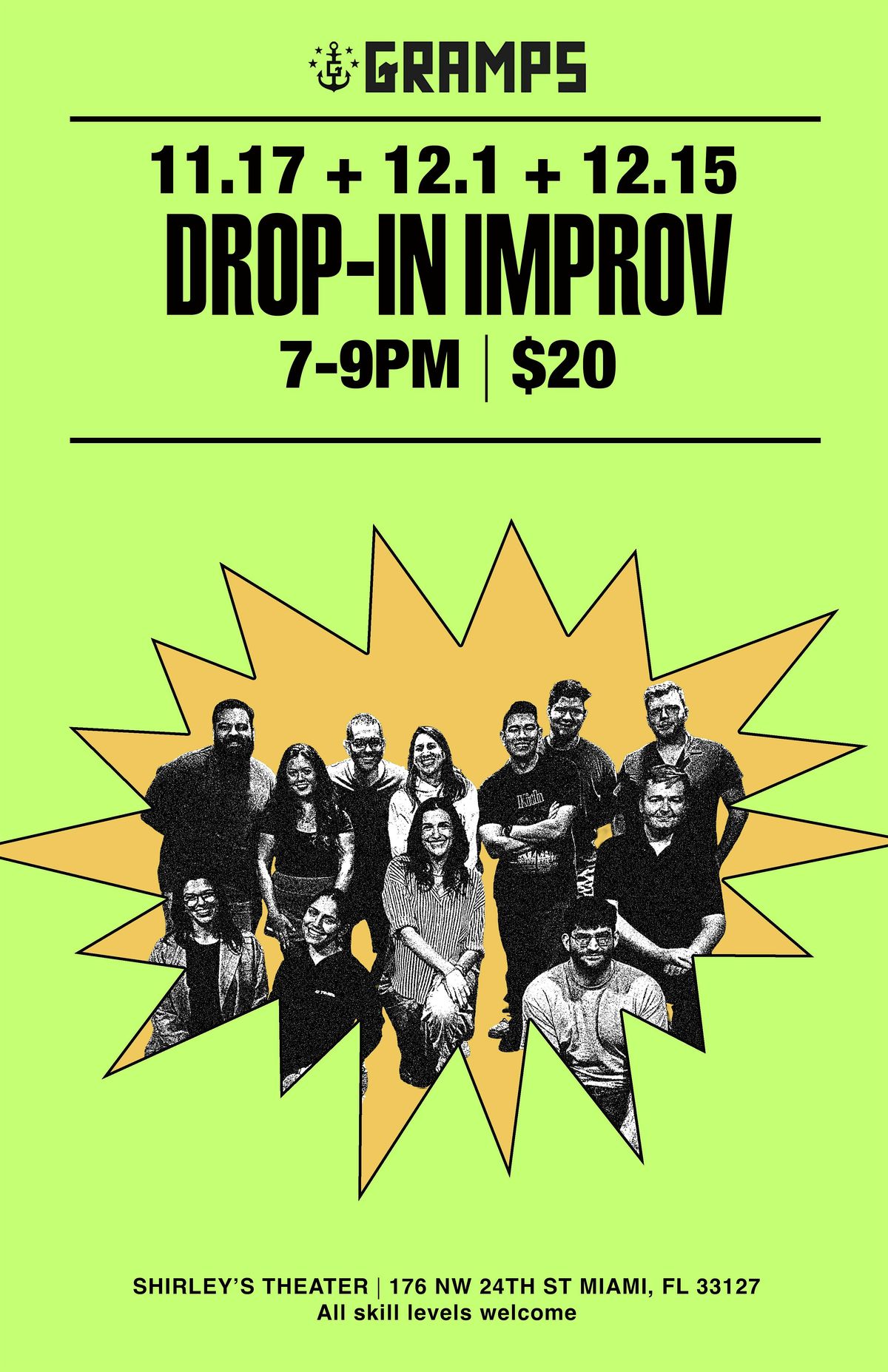 Improv Drop-In Class, 1 December | Event in Miami | AllEvents