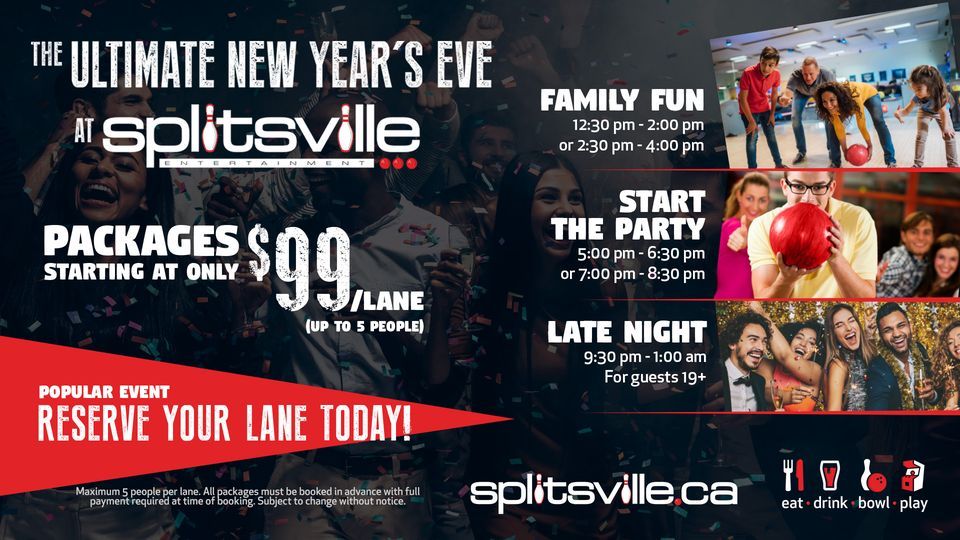 No. 18 tulane topples no. 22 ucf to claim aac title New Years Eve at Splitsville, Splitsville Burlington, December 31 to