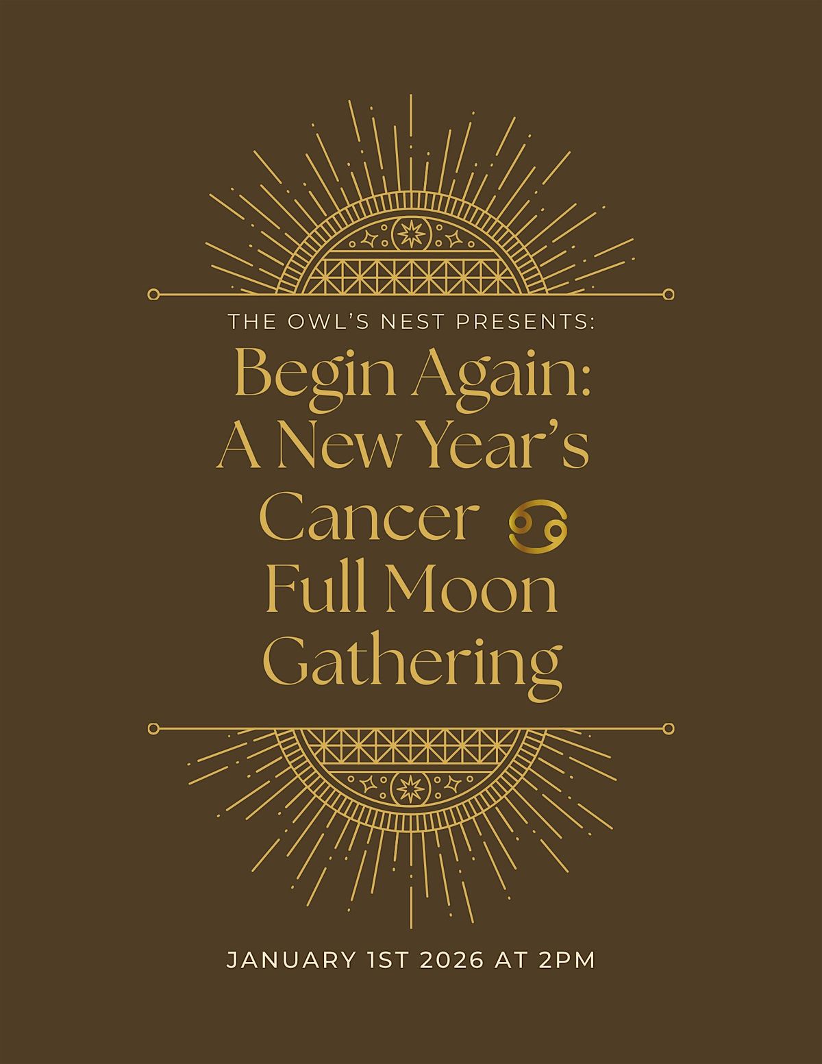 Begin Again: A New Year's Cancer Full Moon Gathering, 1 January | Event in Los Angeles County | AllEvents