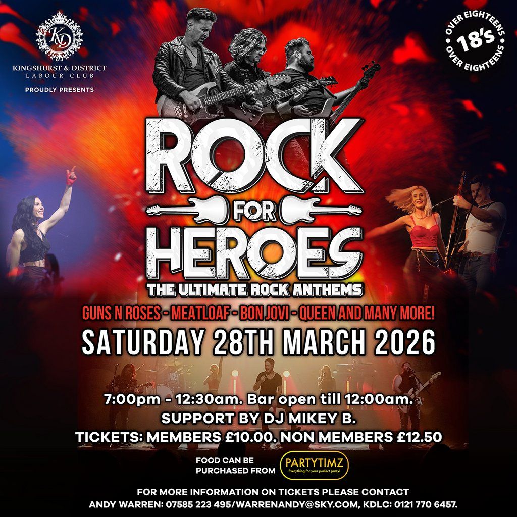 Rock for Heroes, 28 March | Event in Solihull | AllEvents