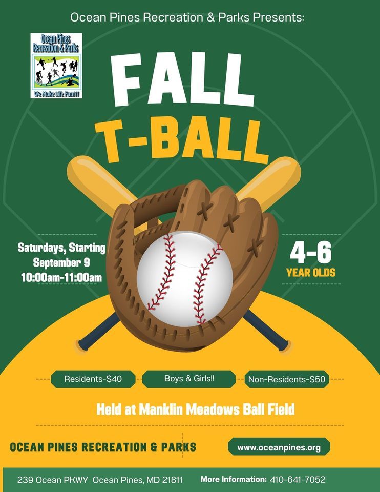 Fall TBall, Ocean Pines Recreation and Parks, Berlin, September 9 2023