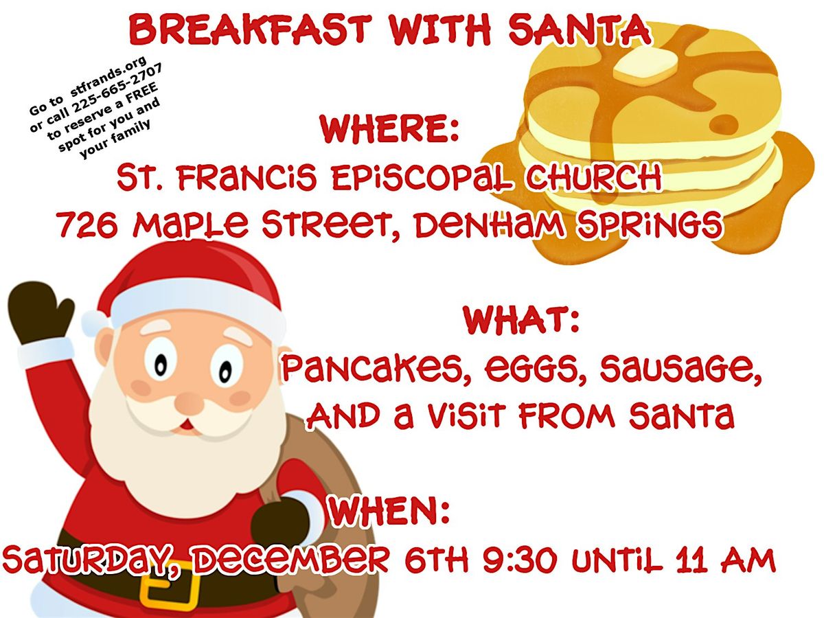 Breakfast with Santa, 6 December | Event in Denham Springs | AllEvents