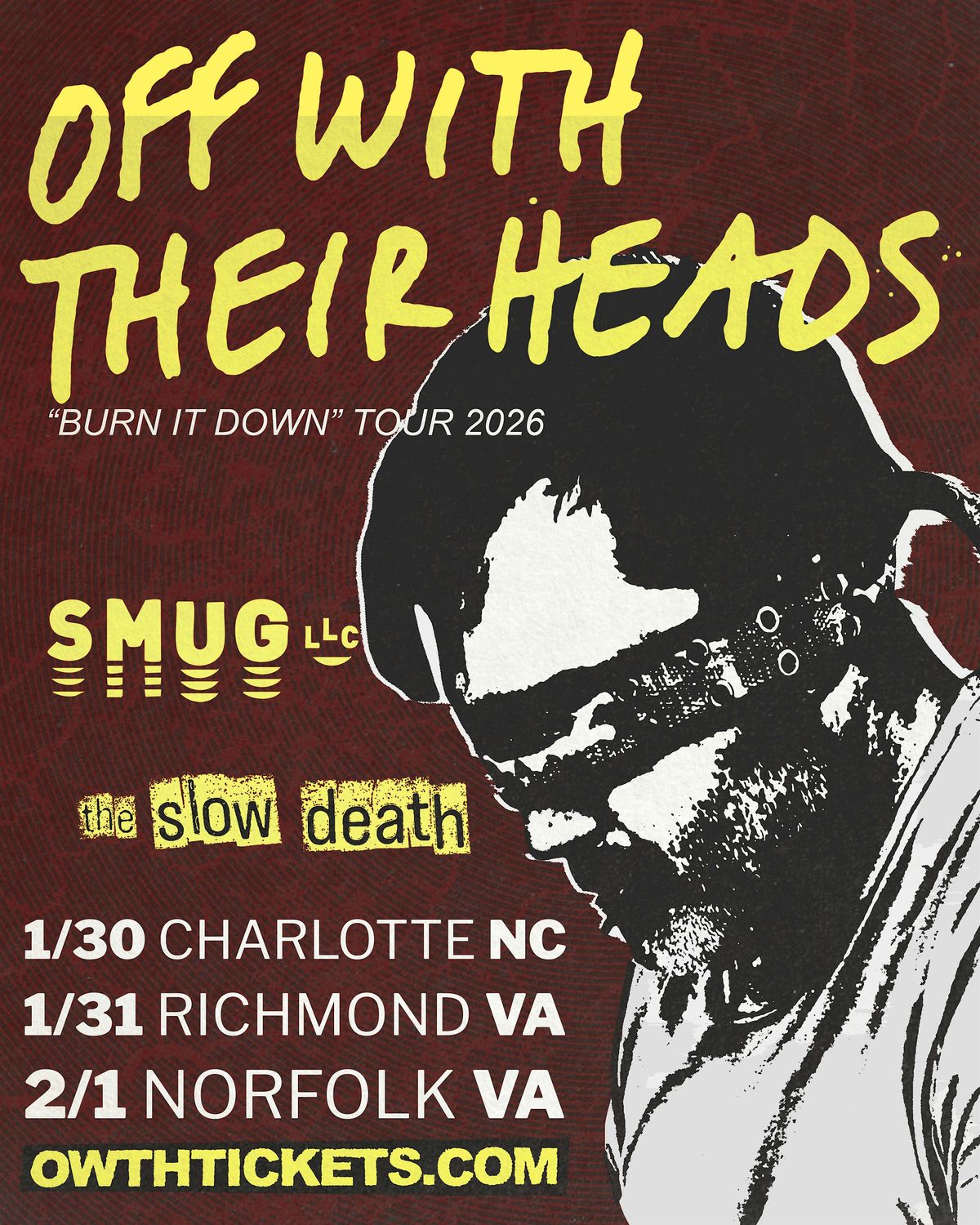 Off With Their Heads feat Smug LLC & the Slow Death, 31 January | Event in Richmond | AllEvents