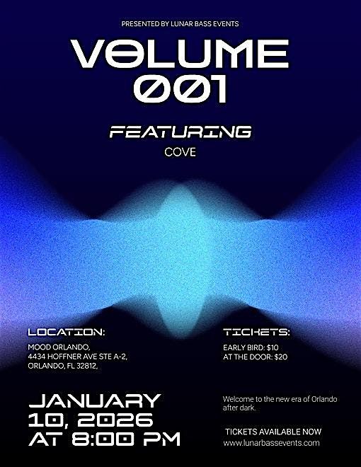 Volume 001 - Lunar Bass, 10 January | Event in Orlando | AllEvents