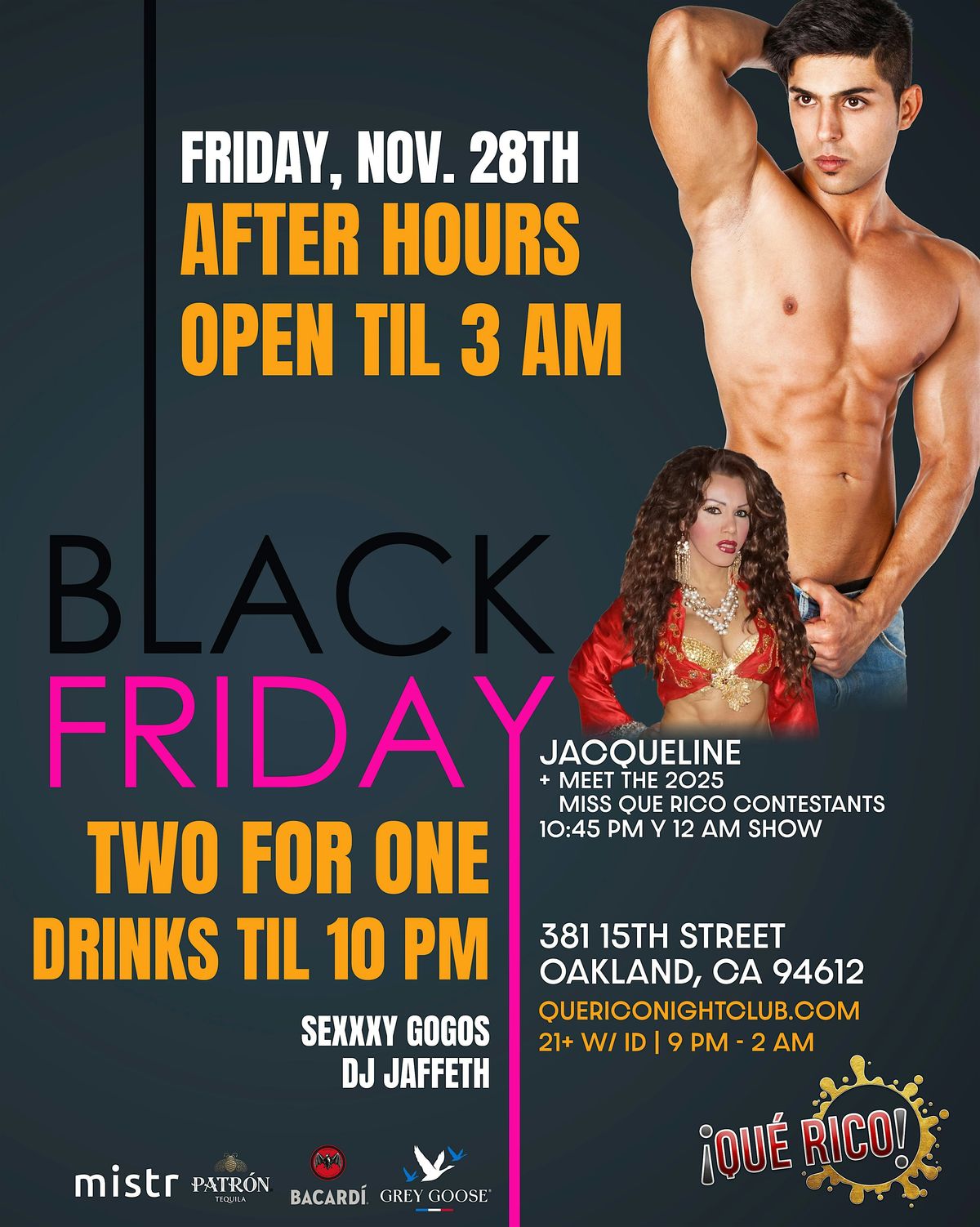 Black Friday at Que Rico, 28 November | Event in Oakland | AllEvents