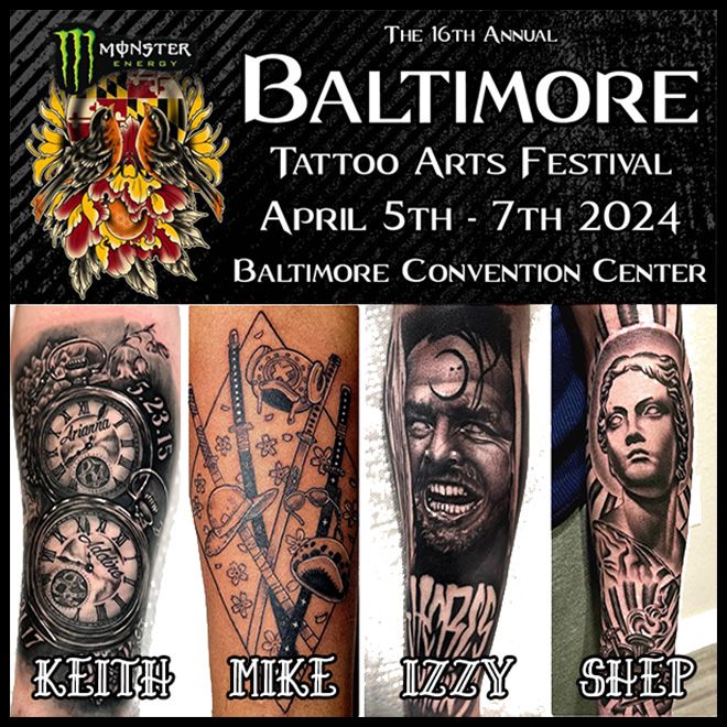 Villain Arts Baltimore Tattoo Convention, 1 W Pratt St, Baltimore, MD