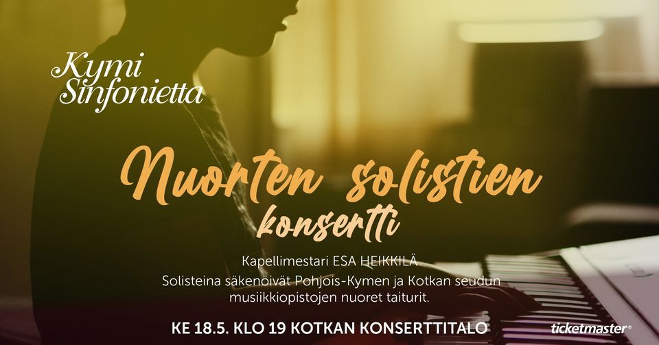 Kymi Sinfonietta: Nuoret solistit, Kotkan konserttitalo, Lahti, May 18 2022 | AllEvents.in Kymi Sinfonietta: Nuoret solistit