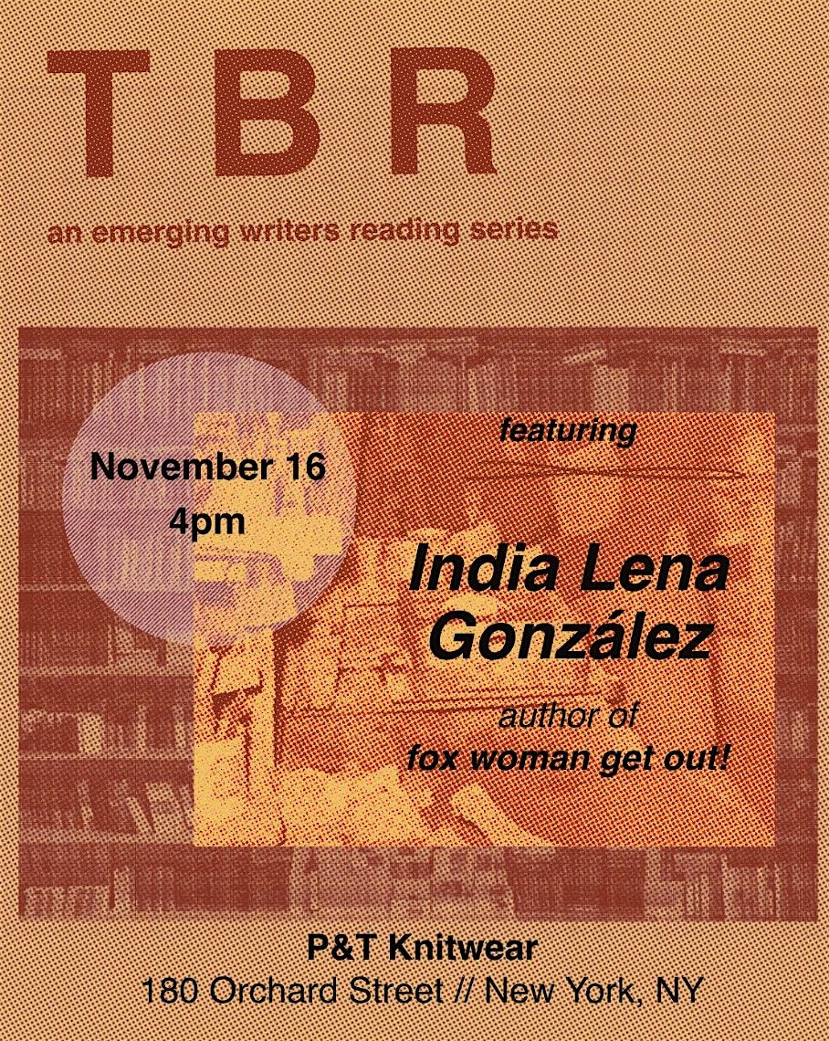 TBR: An Emerging Writer Reading Series, 16 November | Event in New York | AllEvents