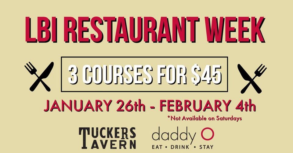 LBI Restaurant Week!, Daddy O Hotel Restaurant, West Creek, 26 January