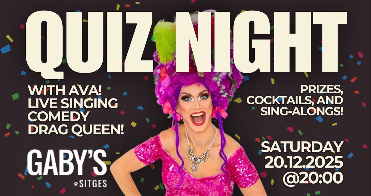 QUIZ NIGHT SITGES: Miss Ava Cardo, 20 December | Event in Sitges | AllEvents