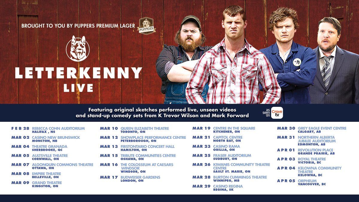 Letterkenny Live, Red Deer Memorial Centre AllEvents.in