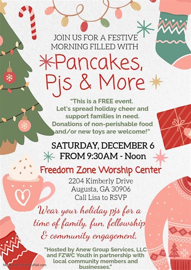 Pancakes, Pjs & More!, 6 December | Event in Augusta | AllEvents