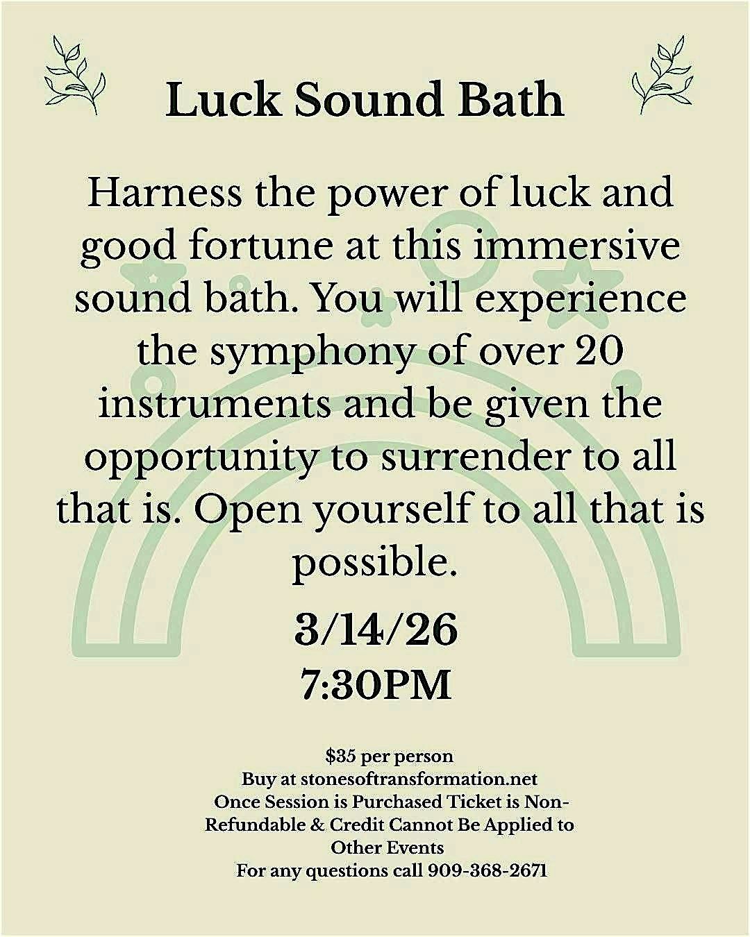 Luck Sound Bath, 14 March | Event in Upland | AllEvents