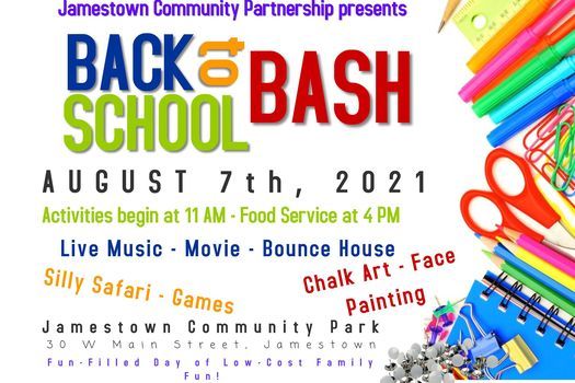 Back To School 2021 Events Giveaways In Jamestown In Allevents In June 2022 Jamestown Events