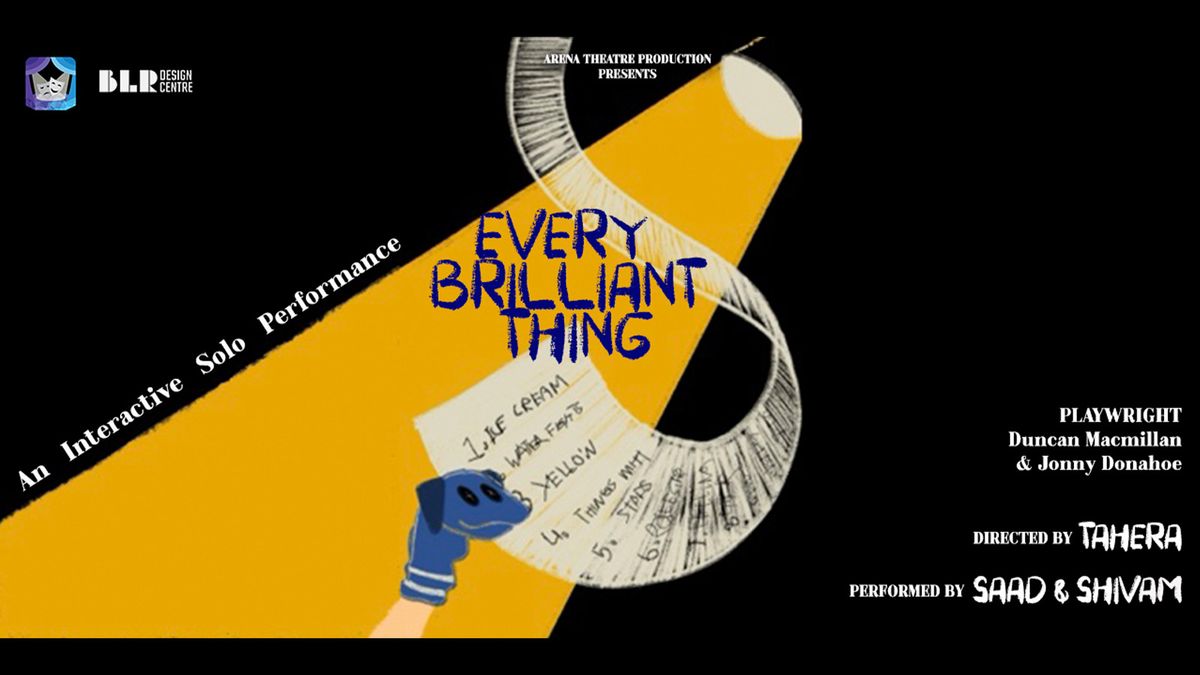 Every Brilliant Thing by Arena Theatre Productions
