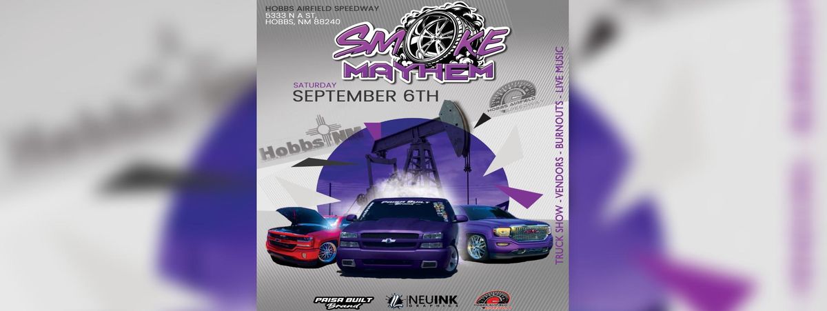 SMOKE MAYHEM , 6 September | Event in Hobbs | AllEvents