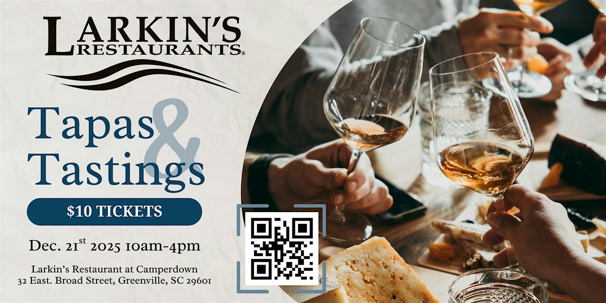 Tapas & Tastings at Larkin's, 21 December | Event in Greenville | AllEvents