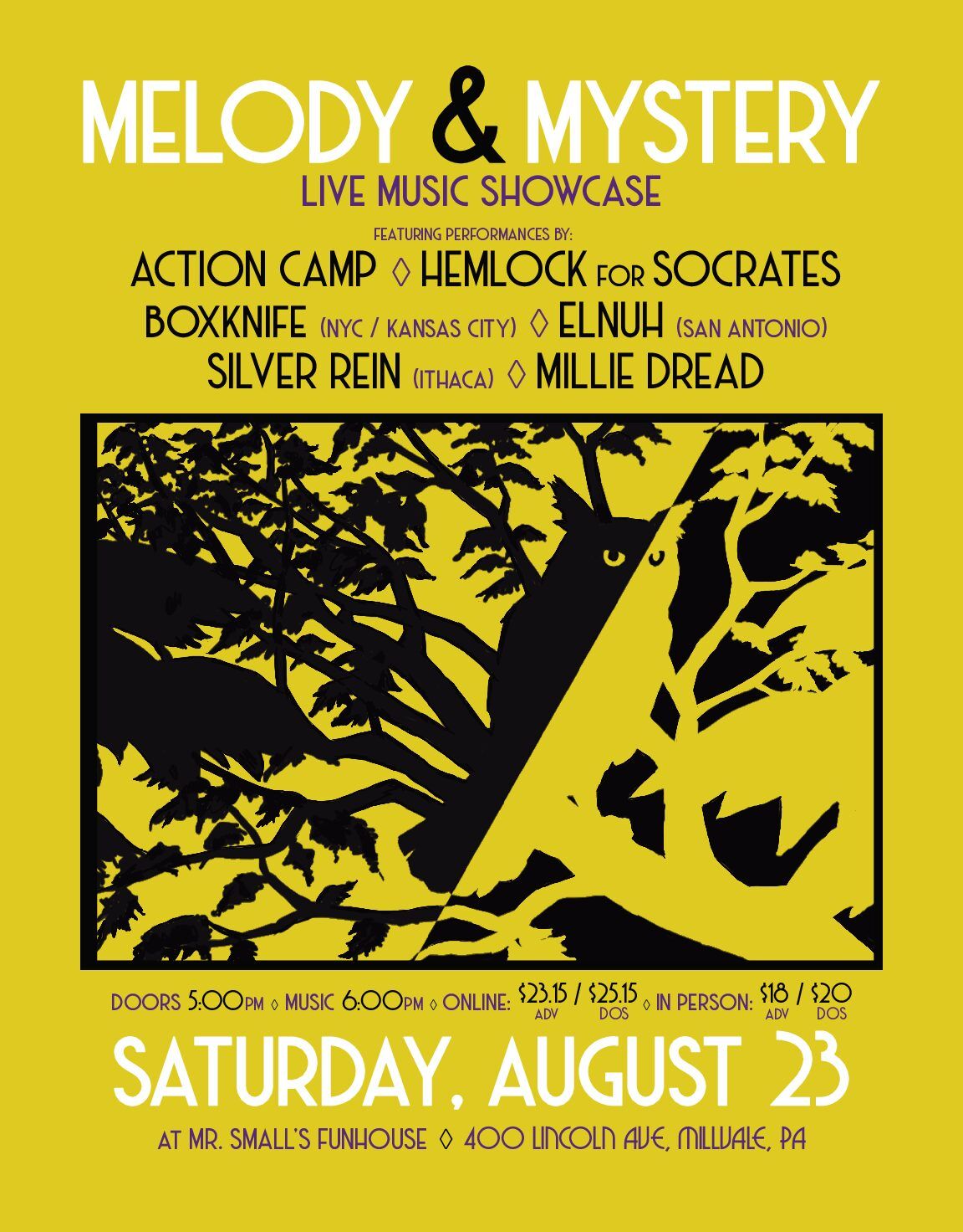 Melody and Mystery - Live Music Showcase at The Funhouse at Mr Smalls, 23 August | Event in Etna | AllEvents