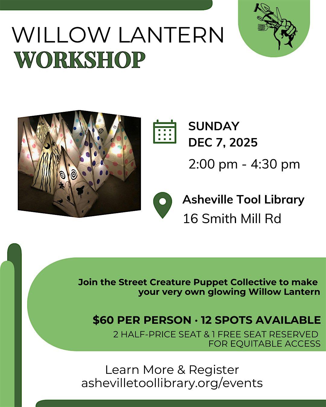 Willow Lantern Workshop, 7 December | Event in Asheville | AllEvents